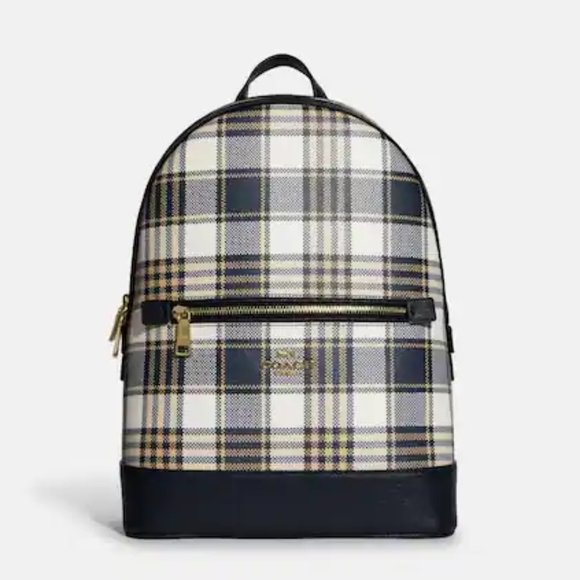 Coach Handbags - COACH Backpack With Garden Plaid Print